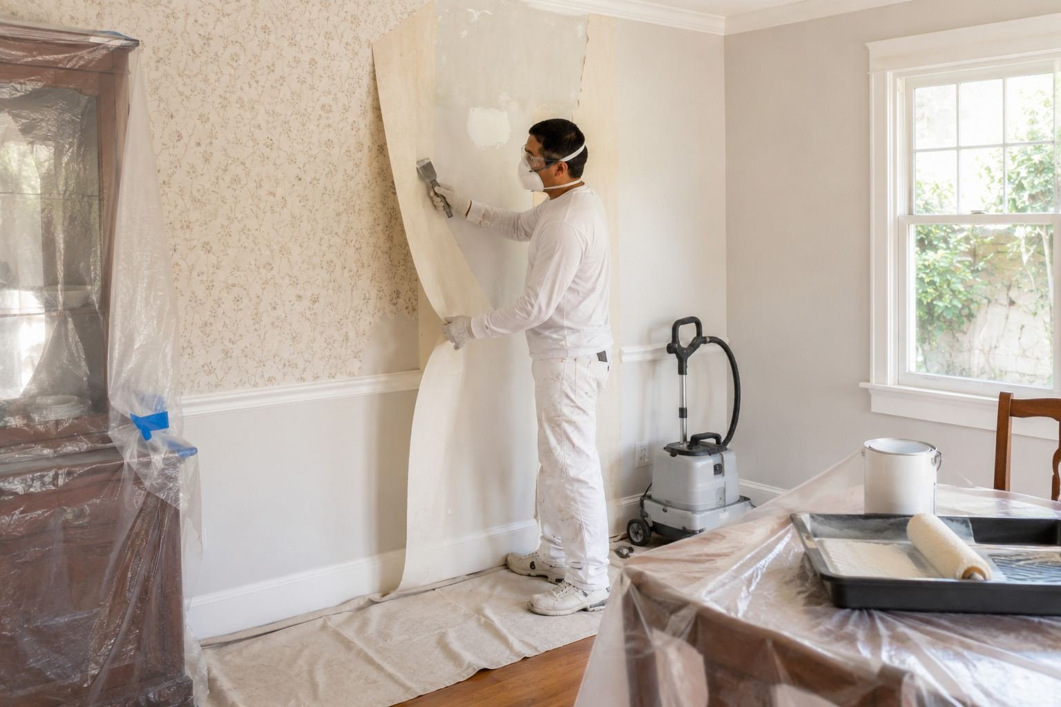 Wallpaper Removal and Repainting in Pasadena, CA